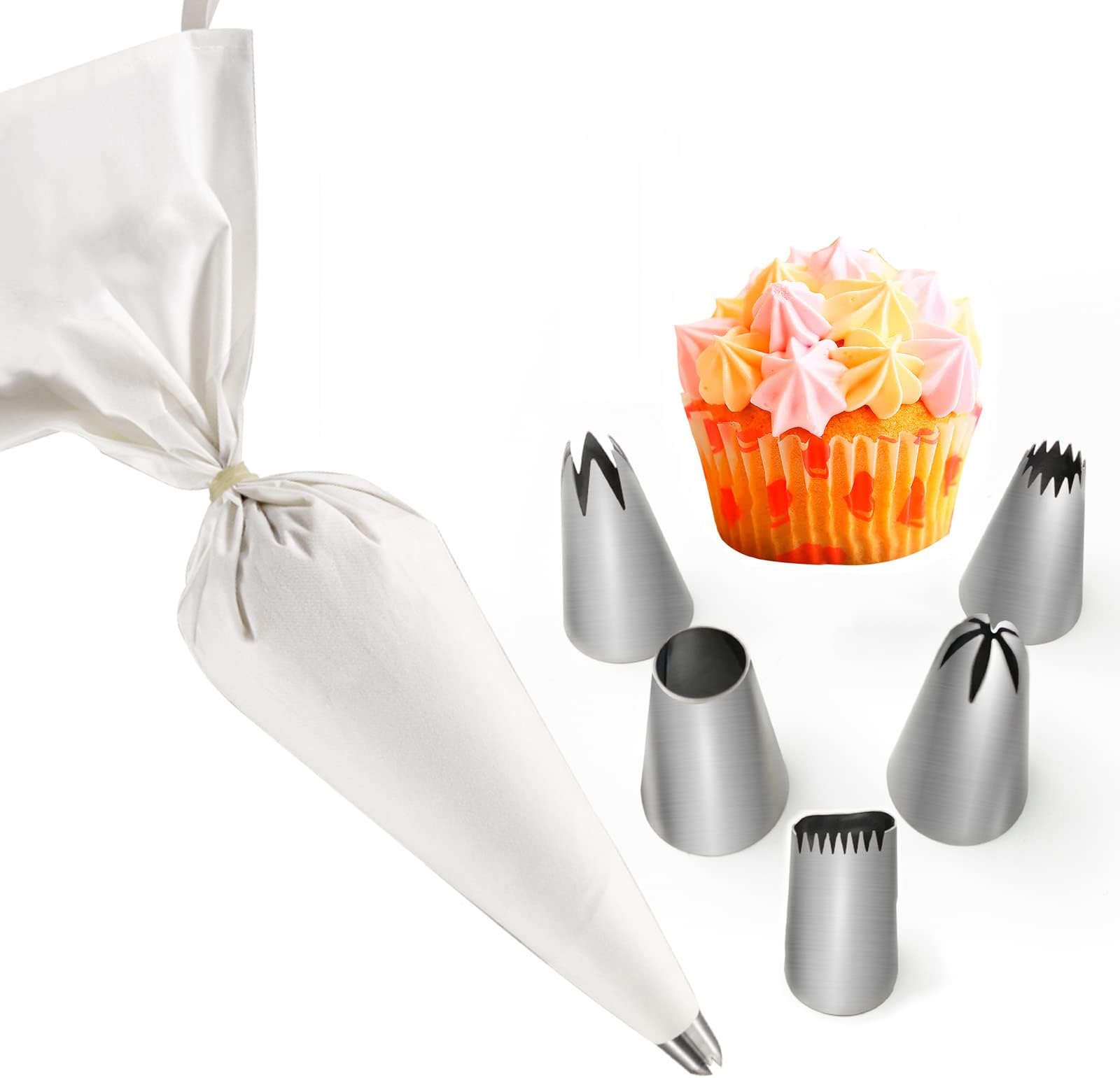 12-tlg Spritztüllen Set Edelstahl - Professionelle Dekotüllen Für Torten & Cupcakes
