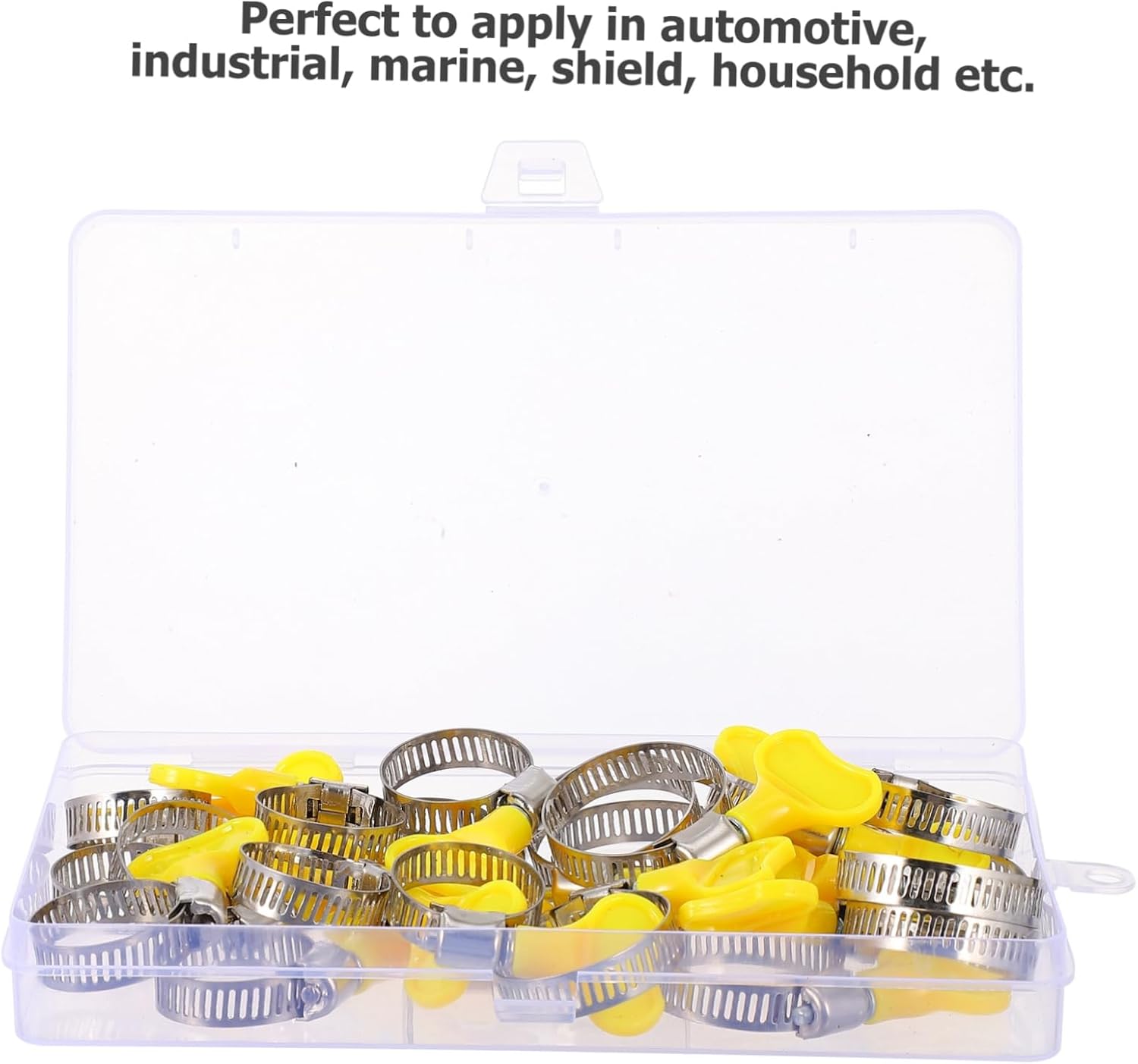 Veemoon 20pcs Adjustable Clamp Hose Vent Clamps Heavy Duty Band Hose Handle for Ducting