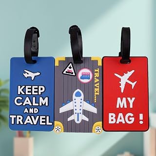 3 Pack Waterproof Cruise Luggage Tags - PVC Suitcase ID Tags for Airplane, Ship & Travel Accessories (Boarding Pass Holder)