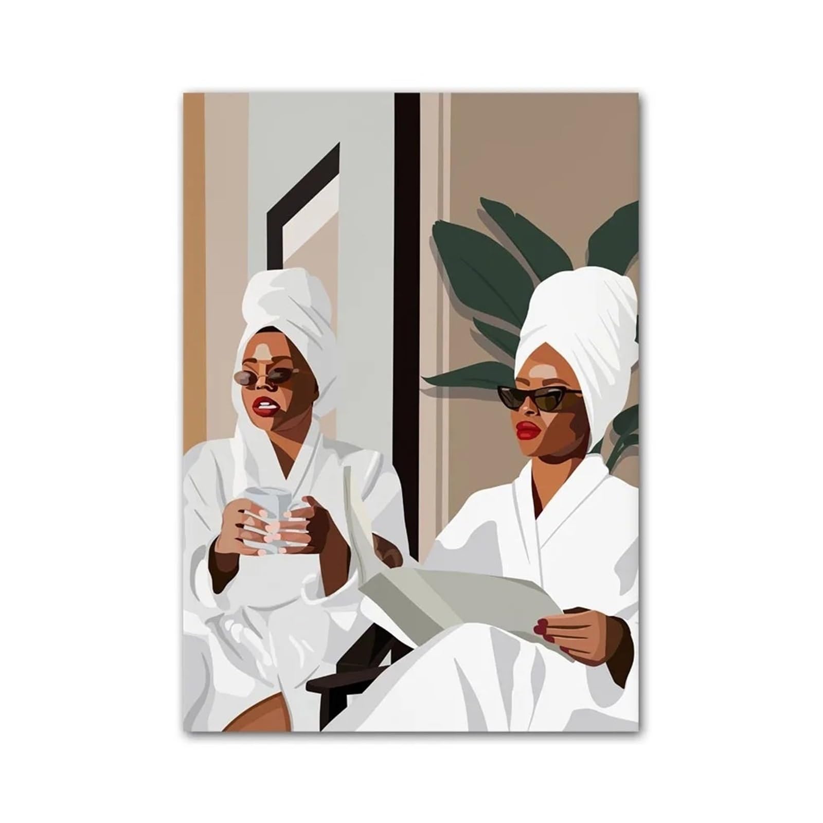 Affiche plage vacances pop art pour une décoration de salon tendance et chic
