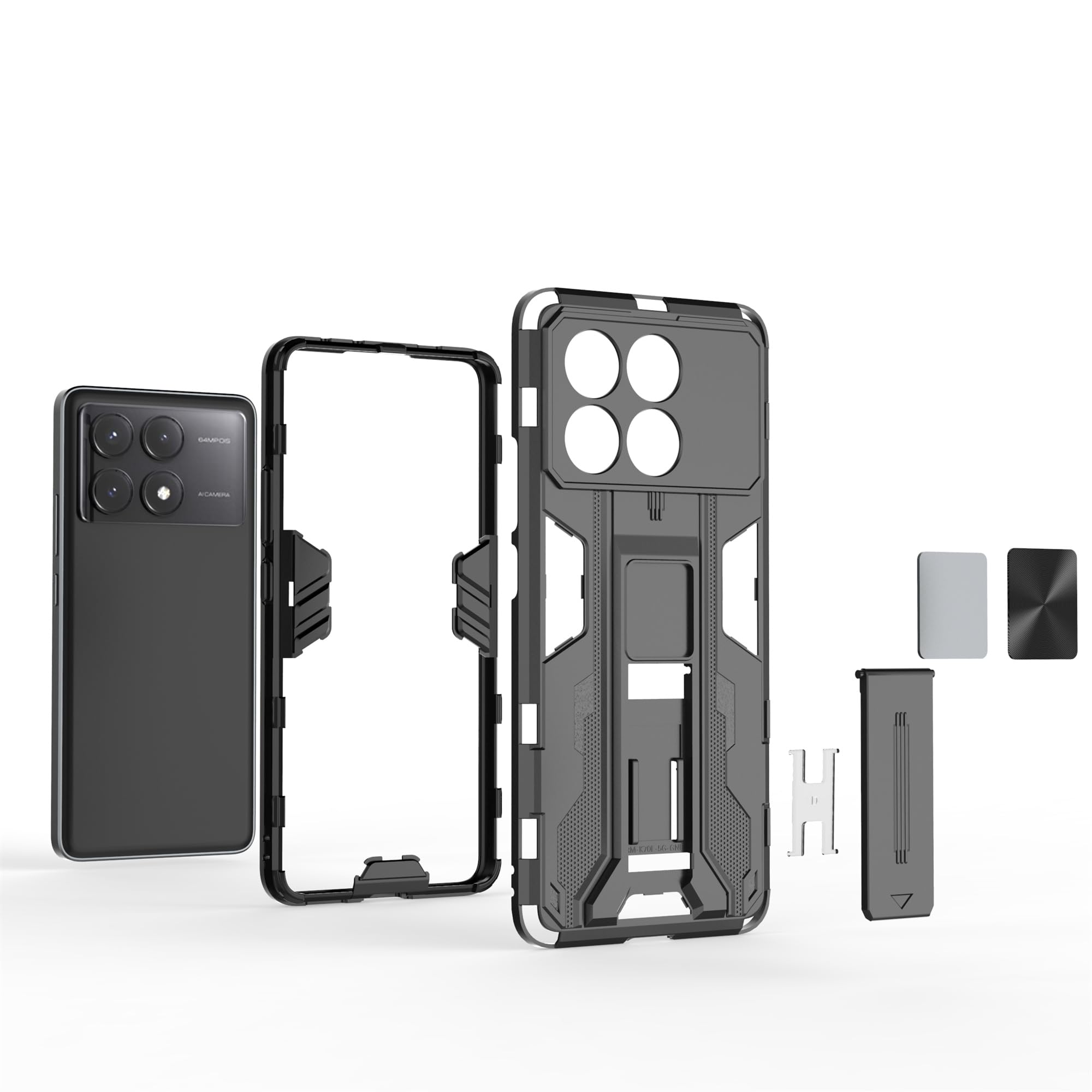 Cover Per Xiaomi Poco X6 Pro 5G – Pelle Premium Verde, Custodia Sottile Con Telaio In Silicone Morbido, Antigraffio E Antiurto - 2