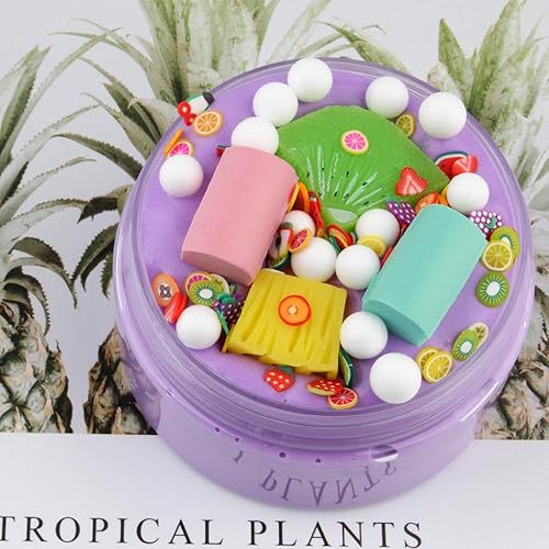 Dapei Lila Obst Scheibe Stil Schleim mit Foam Balls Kinder SpaAY Crazy Floam Schlamm Duft Entlastung Charme Langsam Steigende Simulation Lehm Spielzeug GlA nzendes Geschenk 100ml Dapei Lila Obst Scheibe Stil Schleim mit Foam Balls Kinder SpaAY Crazy Floam Schlamm Duft Entlastung Charme Langsam Steigende Simulation Lehm Spielzeug GlA nzendes Geschenk 100ml
