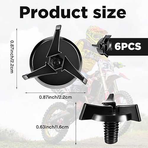 Vista 9 de Tornillos para visera de casco, clip de visera de fijación, tornillo, accesorios de casco de motocicleta para motocross, negro (12 piezas)