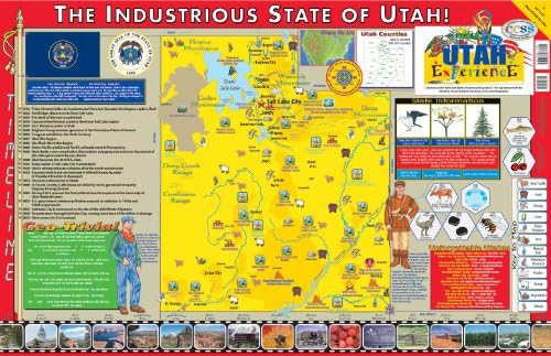 Gallopade Publishing Group 22 x 34 Inches The Utah Experience Poster/Map (9780793397846)