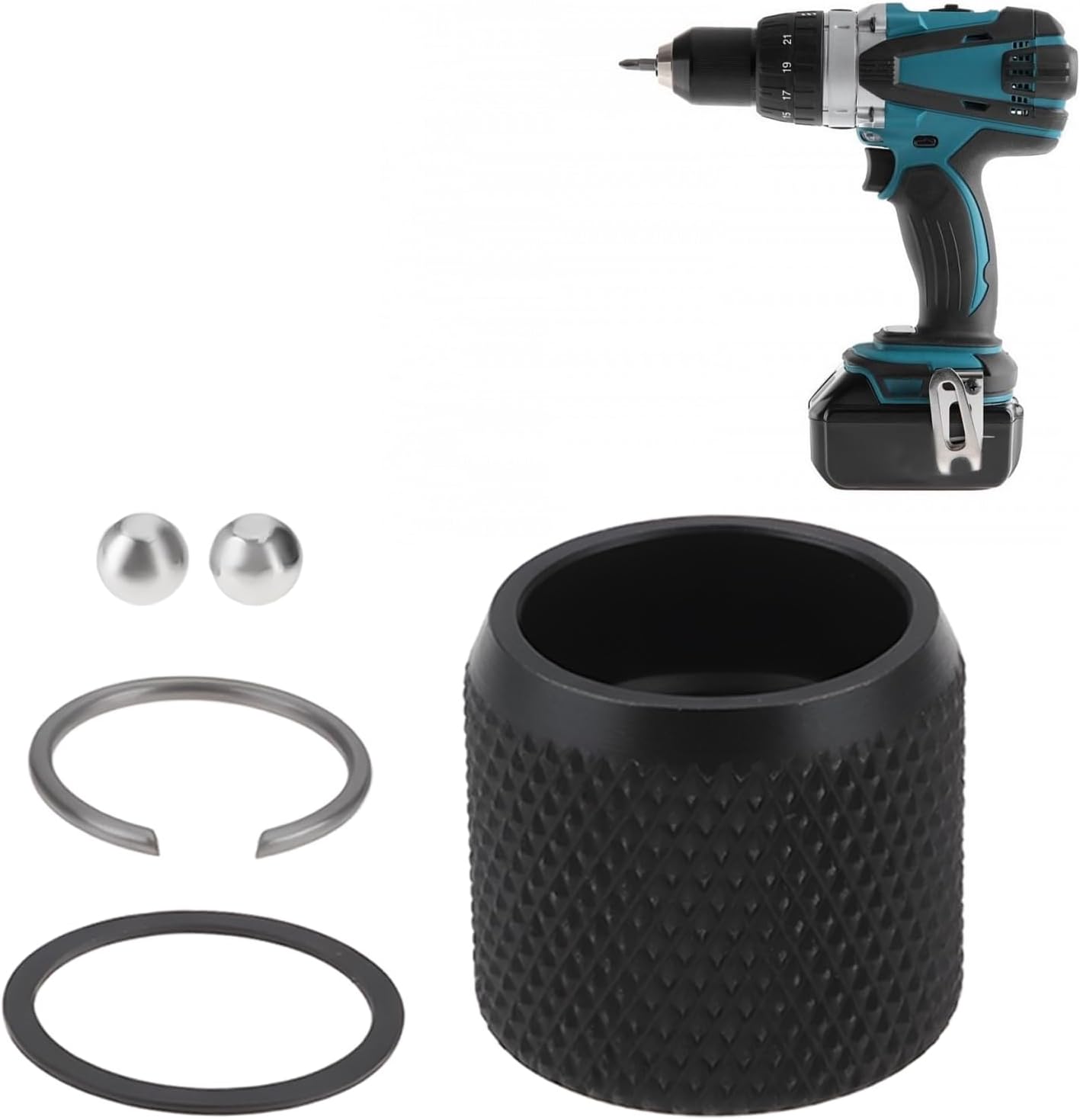 SING F LTD 1Set Impact Driver Collet Chuck Bit Spare Parts Replacement Part 324420-7 233005-7 Compatible with Makita BTP144 DTD129 TD126
