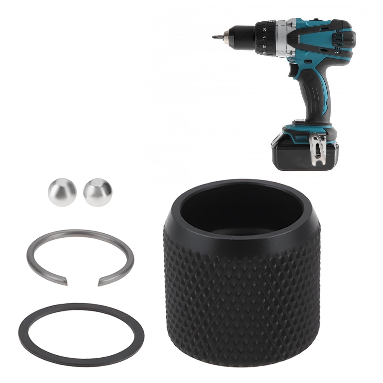 VGOL 1Set Impact Driver Collet Chuck Bit Spare Parts Replacement Part 324420-7 233005-7 Compatible with Makita BTP144 DTD129 TD126 - Image 4