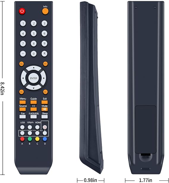 New Remote Control Replacement Compatible with Sceptre TV LED LCD HDTV (8142026670003C)