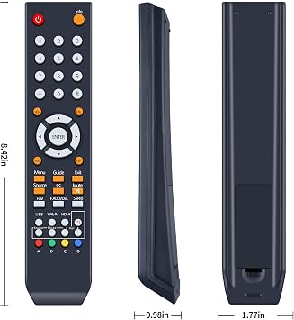 New Remote Control Replacement Compatible with Sceptre TV LED LCD HDTV (8142026670003C)
