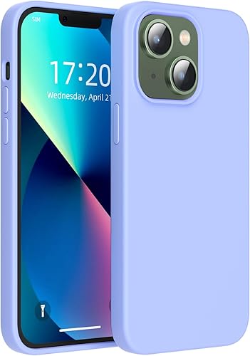 Funda para iPhone 13 Mini, silicona líquida de alta calidad, protección contra caídas de cuerpo completo de grado militar forro de microfibra