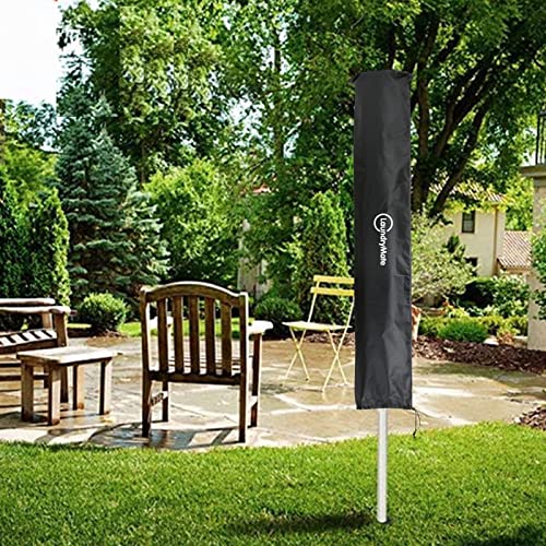 Monal Rotary Washing Line Cover Waterproof Fabric - Heavy Duty Rotary Clothes Line Cover - Protective Weather Resistant Parasol Cover for Garden Dryer and Airer Black - Image 8
