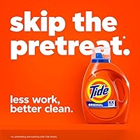 Vista 12 de Tide Jabón líquido, detergente para ropa, alta eficiencia, aroma original, 64 cargas