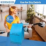 8 Sacs à filtre humide compatibles avec Work-shop WS01025F2, Artisan 9-38737, MultiFit VF2000, Sélectionner 2-1/2 à 5-Gallon Magasiner Vacuum Stinger Artisan Husky (avec 3 Bandes de rétention)