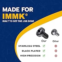 Vista 5 de Kit de tornillos para matrícula compatible con tornillos de matrícula BMW/Tesla, cabeza de máquina Phillips 18-8, óxido negro de acero inoxidable