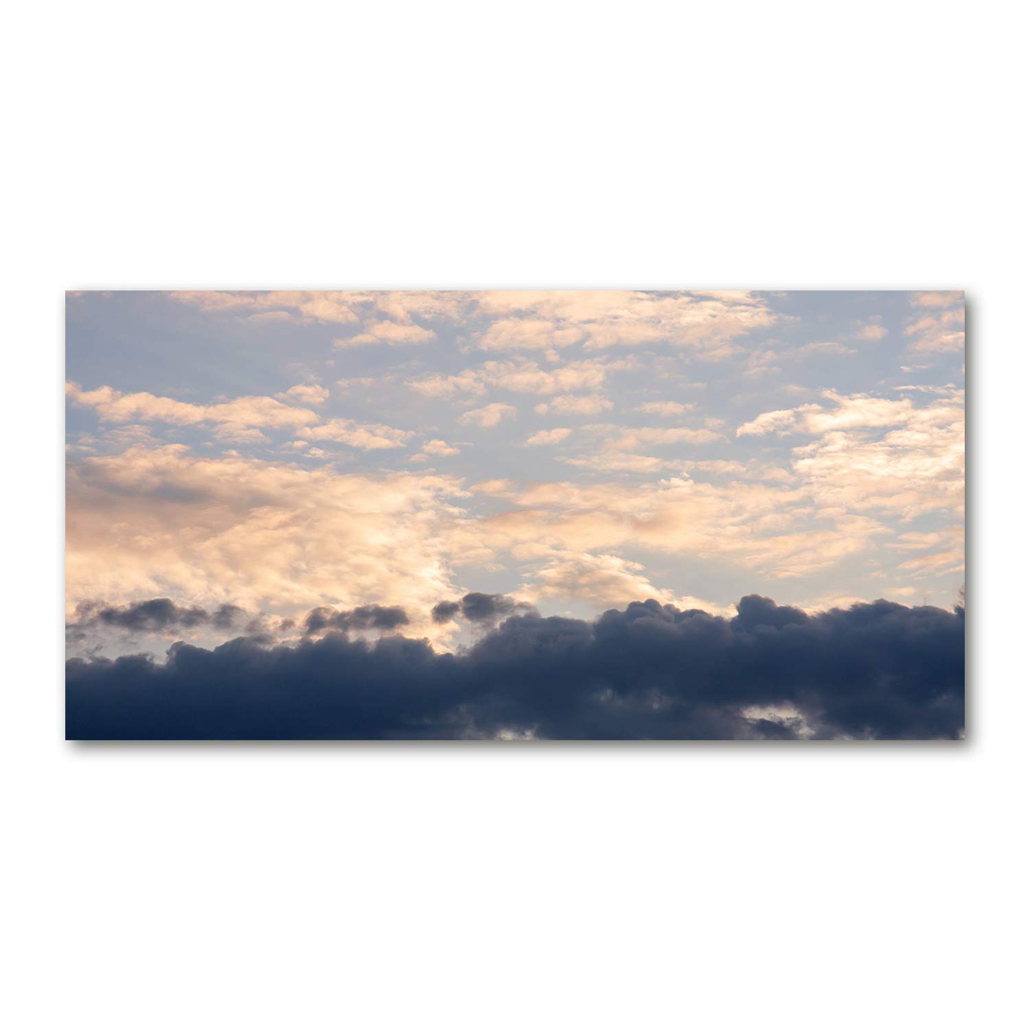 Art image verre plastique décoratif 140x70cm avec impression nuages Tulup