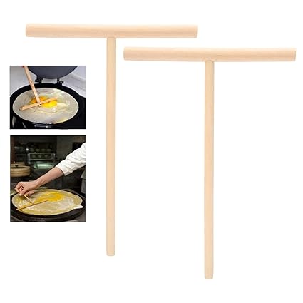 3NH T - ?Shaped Batter Spreader, Smooth T - ?Shaped Crepe Spreader Professional with 2 Pcs for Making Crepes Pancakes, Omelets