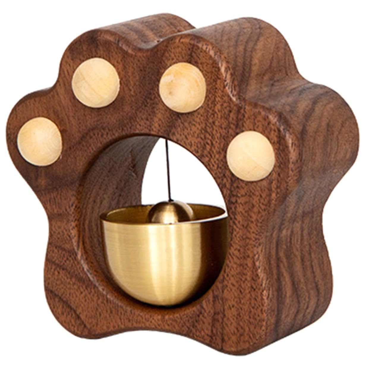Cloche décorative magnétique patte de chat en bois, le cadeau de crémaillère idéal