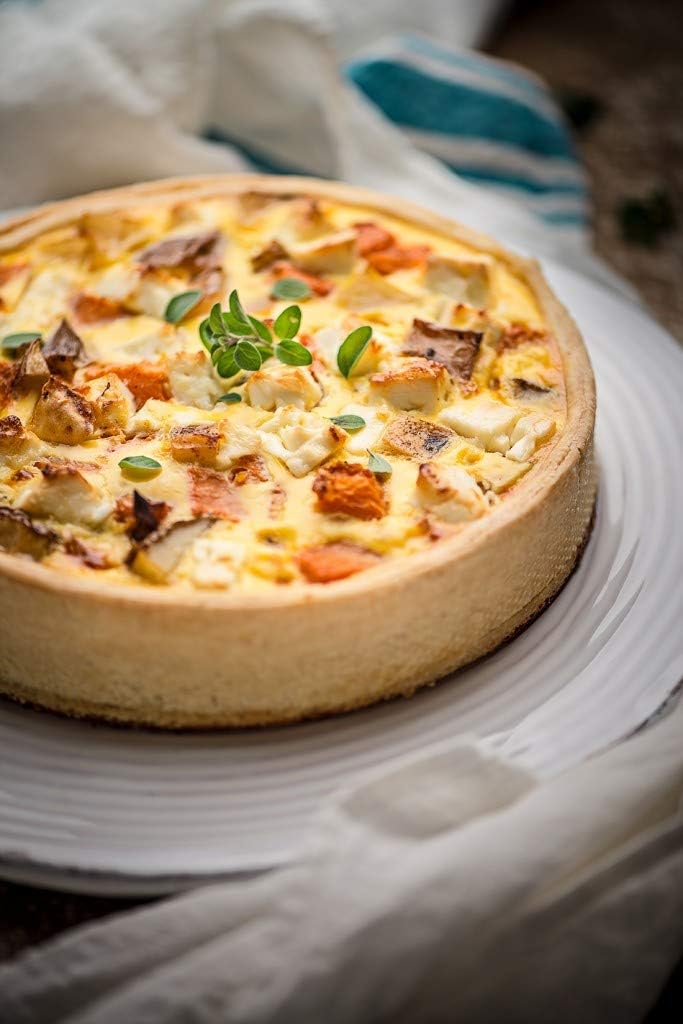 Pavoni XF2335 Progetto Crostate Perforated Stainless Steel Round Tart Ring 3.5 Centimeters High, 1 Each (23cm Diameter)