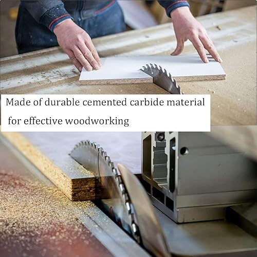 Miniatura 5 de Bettomshin Hoja de sierra circular, hoja de sierra de aleación dura de 9 pulgadas y 80 dientes, disco de corte de madera, hoja de sierra de mesa con