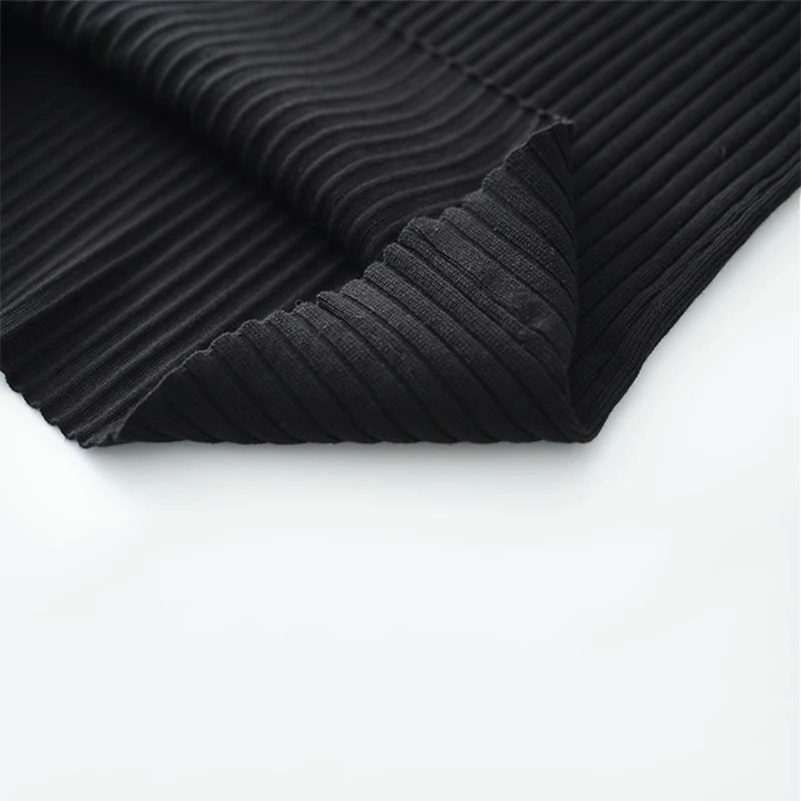 Vestito Donne Cadute Versatili Abiti da Maglia Mungiturante Inverno Strato Interno A Maniche Lunghe Abiti Casual Sciolti A metà Lunghezza-Nero-s