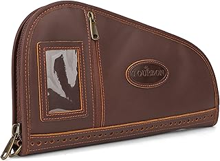 Tourbn Tourbon Étui à pistolet en cuir véritable rembourré avec fermeture éclair pour tir