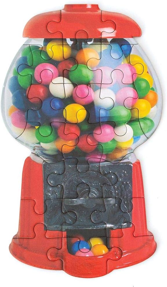 Playhouse Scratch & Sniff Gumball Machine 23-Piece Die-Cut Shaped Mini Puzzle for Kids