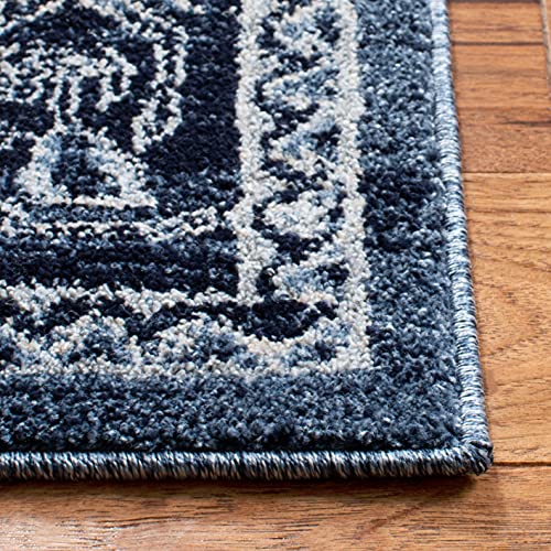 Tapete SAFAVIEH 5'3" x 7'6" Oriental Azul Marina miniatura 3