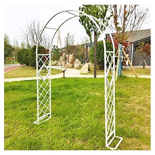 Garden Trellises Arch,Large Metal Pergola Arbor Garden Arch Trellis for Climbing Plants White Wedding Ceremony Arch Adjustable Width 140 340cm Outdoor Patio Decor Rust Resistant Steel Constr - Image 2
