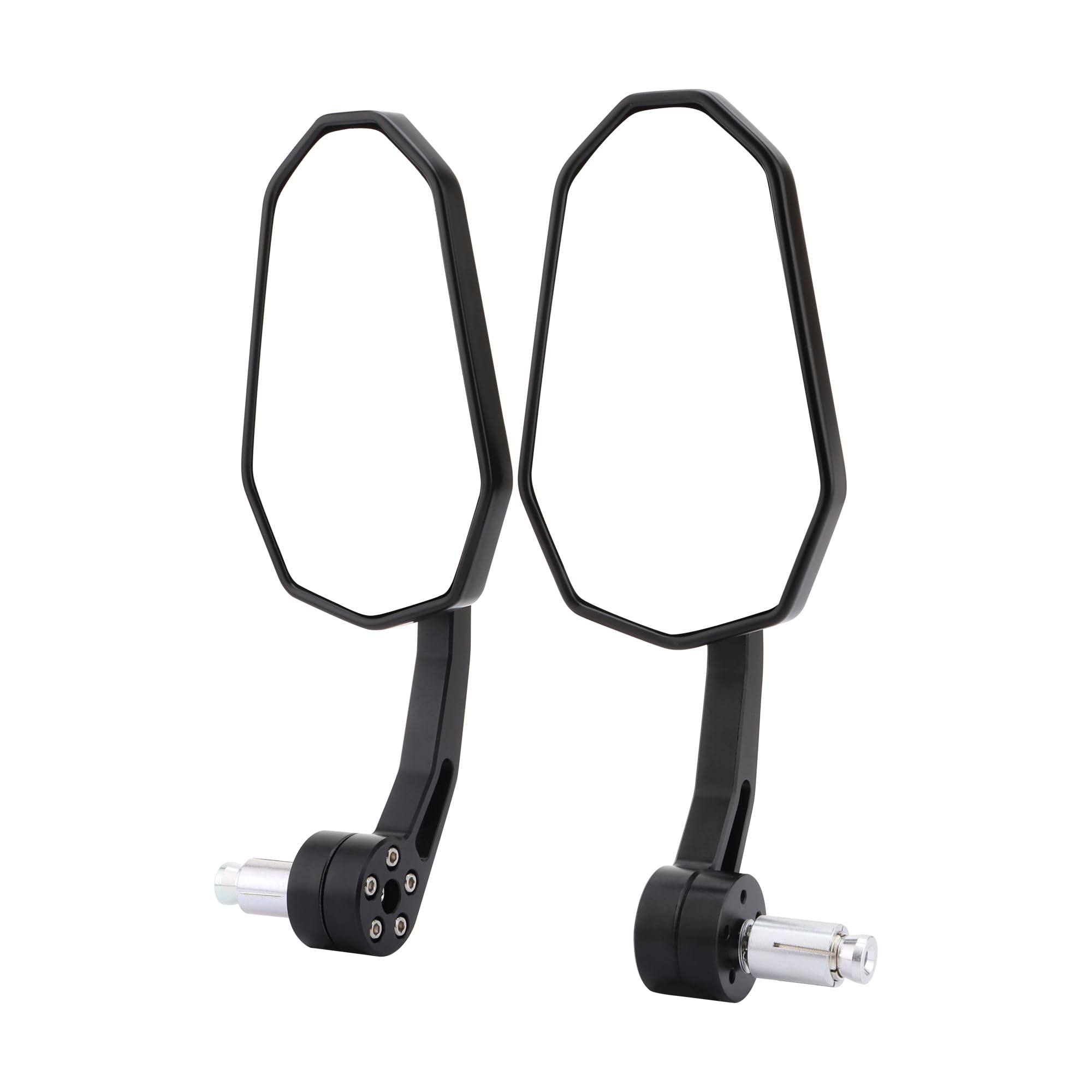 GOOFIT Alliage d'aluminium 6mm 8mm vis 7/8 "22mm poignée poignée Bout de Tige rétroviseur de Remplacement pour Kart UTV Scooter Mobile ATV Quad - Doo Bike Grande cylindrée Noir Moto