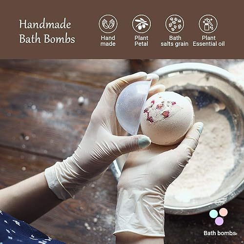 Miniatura 5 de Juego de 12 bombas de baño hechas a mano para mujeres, kit de spa de burbujas flotantes para cumpleaños, día de la madre, regalos de Navidad para