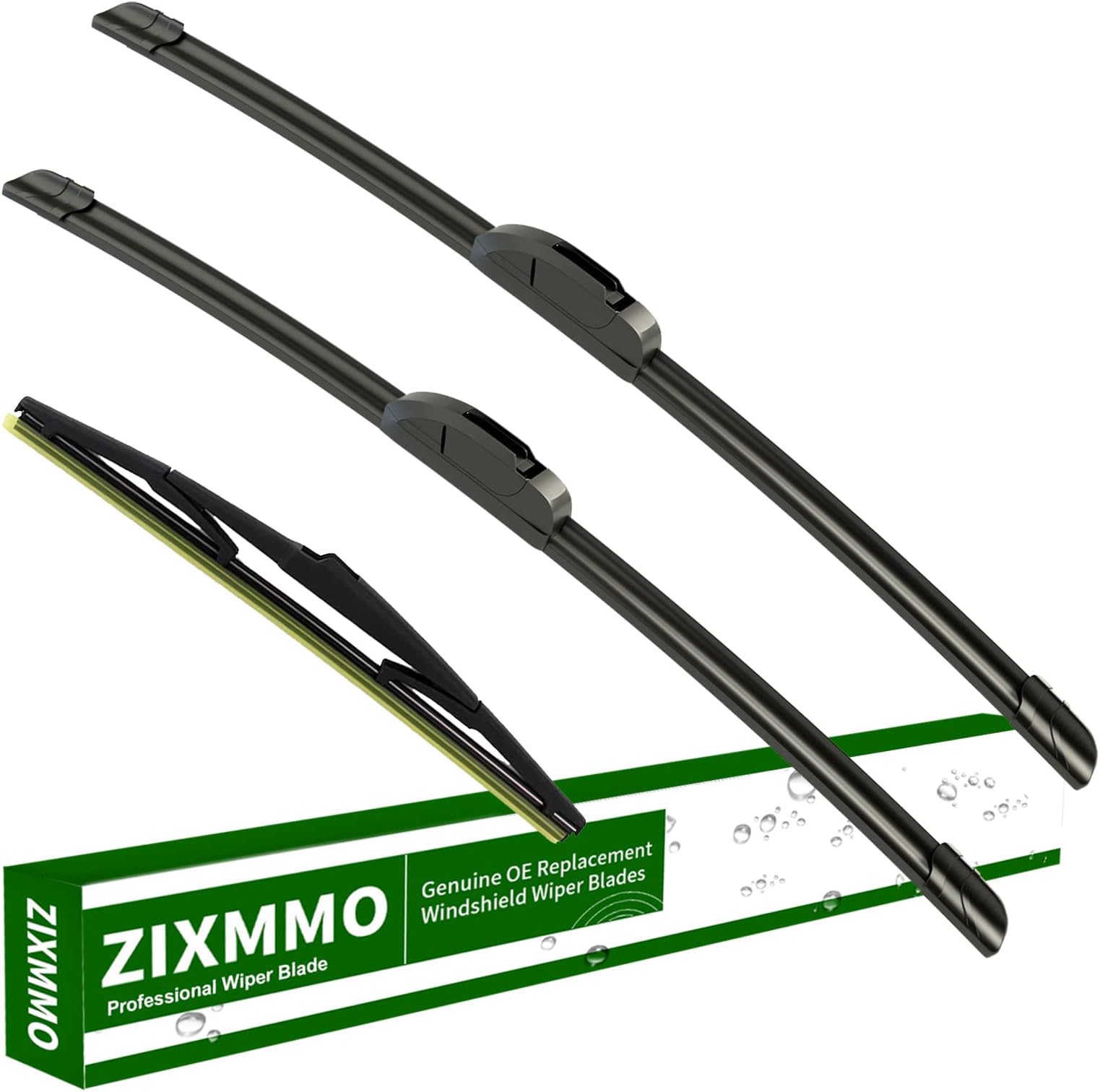 24"+22" windshield wiper blades with 12" Rear Wiper Blades Set Replacement for 2008-2021 Lexus LX570,2008-2021 Toyota Land Cruiser -Original Factory Quality，Easy DIY Install (Set of 3)