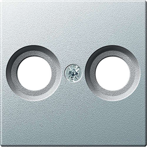 Preisvergleich Produktbild Merten MEG4122-0460 Zentralplatte für Antennensteckdosen, aluminium, System M