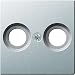 Produktbild Merten MEG4122-0460 Zentralplatte für Antennensteckdosen, aluminium, System M
