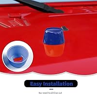 Vista 4 de Cubierta de Goma para Capó del Motor, Adorno de Adornos para Cuerpo de Vehículo para Jeep Wrangler JK JKU 2007-2018, Azul