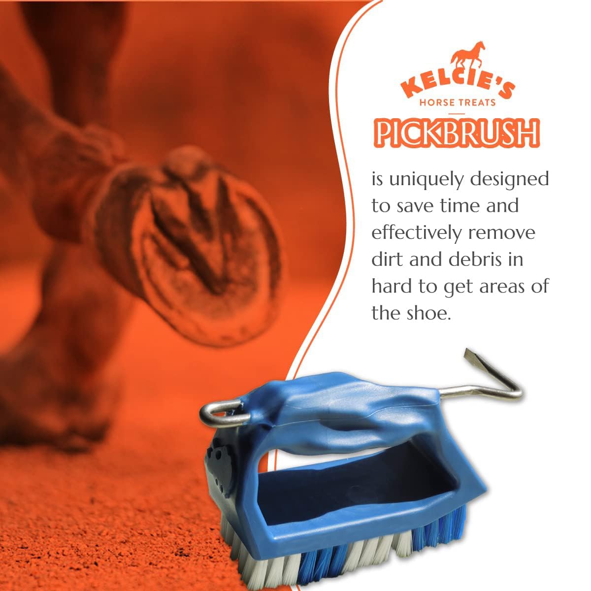 Kelcie's Pick Brush Cleaning Tool - Easy To Use Slip-Proof Grooming Brush For Horses With Great Grip - image 7
