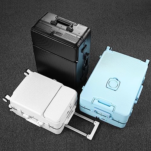 Smart Luggage, Premium Silent Suitcase with Large Capacity and Stylish Design, Ideal for Travelers (White-20 inches3