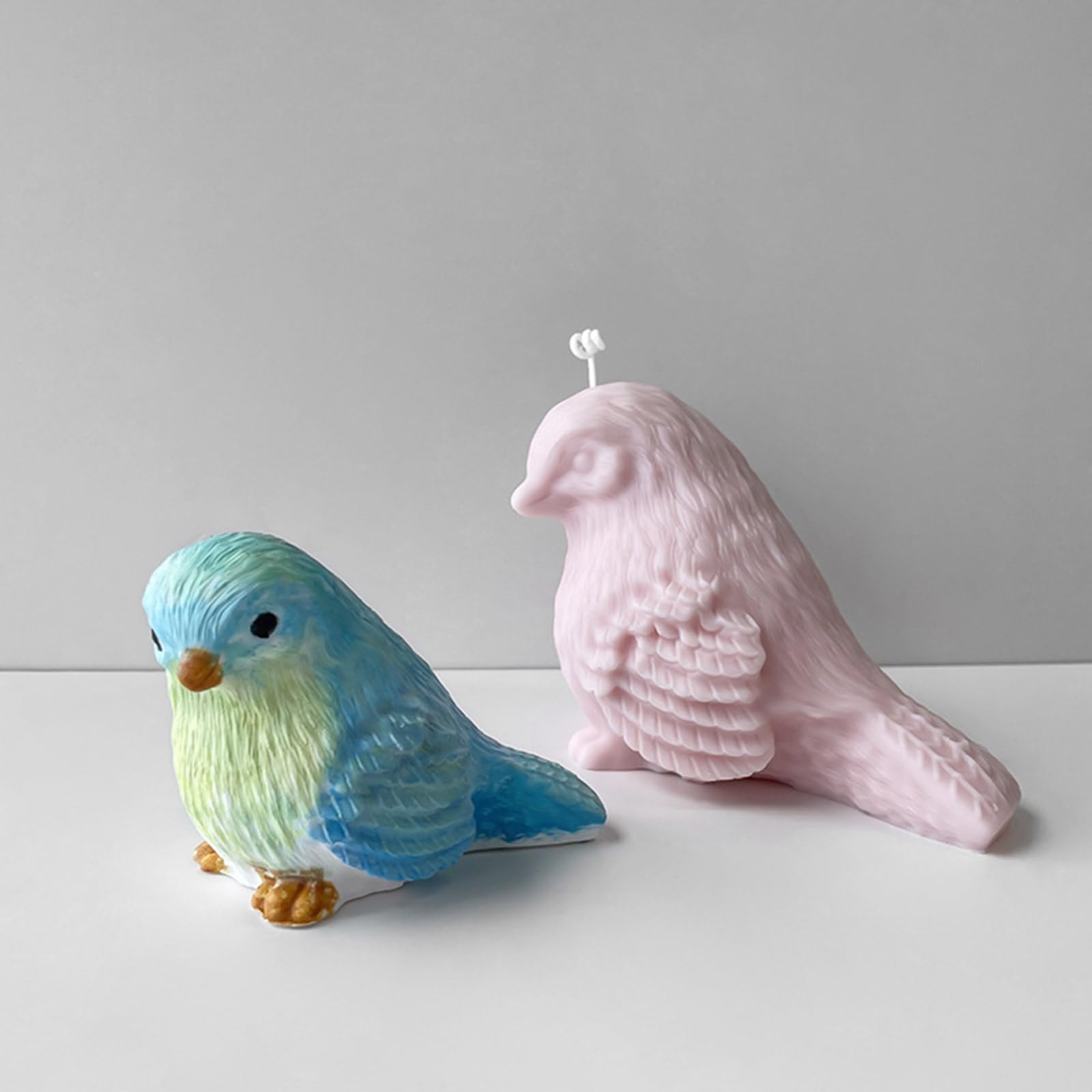 Molde epoxi para decoración de pájaros de Navidad, hecho a mano, velas de cera y jabón, moldes para decoraciones para hacer silicona