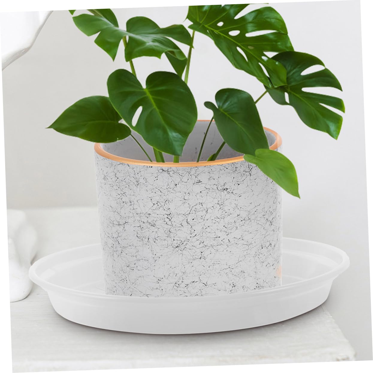 BESPORTBLE Planta 60 Piezas Bandeja de Plantas macetas platillo para Plantas al Aire Libre platillo para Maceta Agua Plato de Maceta Bandeja de Agua Bandeja de Goteo Resina PP