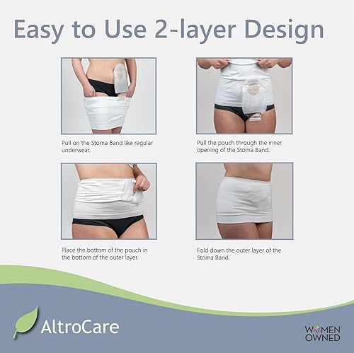 Miniatura 5 de Prenda de apoyo para el estoma. envoltura de ostomía con bolsillo interior para sostener la bolsa.