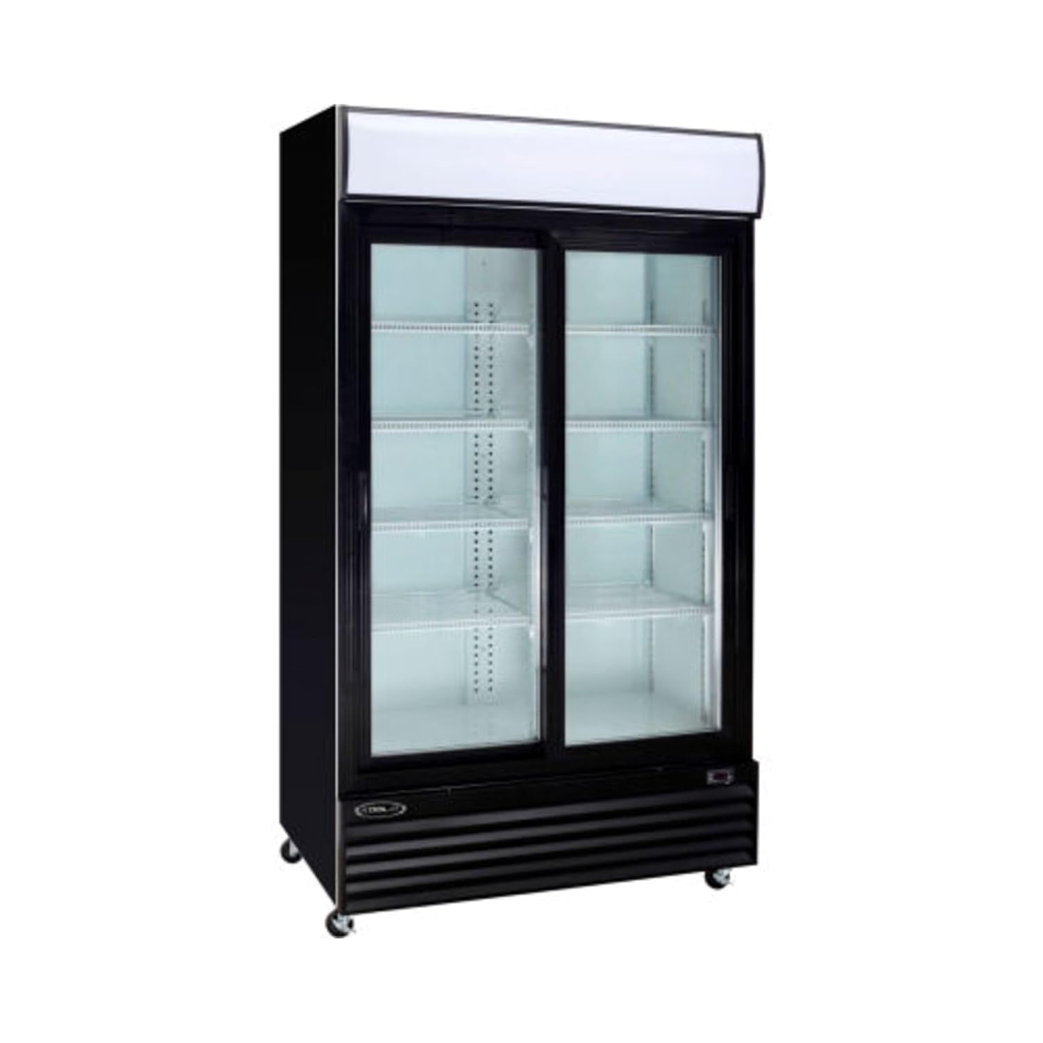 Kool-It KSM-36 44.5" Two Door Refrigerated Merchandiser, 31 Cubic Feet, Black