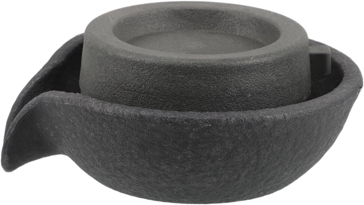 Rotating Millstone Tabletop Fountain Water Spout Accessory Black Plastic | Rotary Grinding Disc Structure, Straightforward Assembly and Low Noise Operation, Stable Circulation for Office Countertop