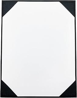 Menu Holders Made of Premium Faux Leather - Single Panel (10-Pack) Menu Covers Single Page (Black, 8.5" x 11")