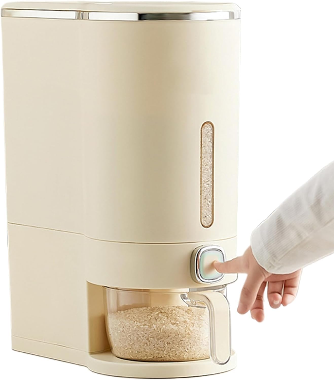Meneflix Rice Storage Bin Cereal Containers, Grain Container Dispenser with Cup, Large Container Storage with Lid, Proof Household Cereal Dispenser Bucket for Kitchen