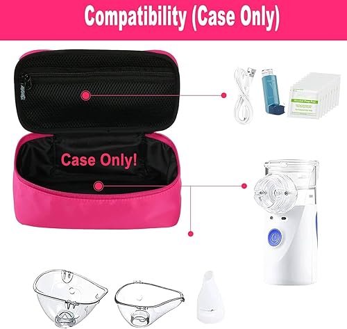 Vista 9 de Beautyflier Estuche de transporte de viaje para nebulizador portátil, espaciador de inhalador para niños y adultos, soporte para inhaladores, bolsa