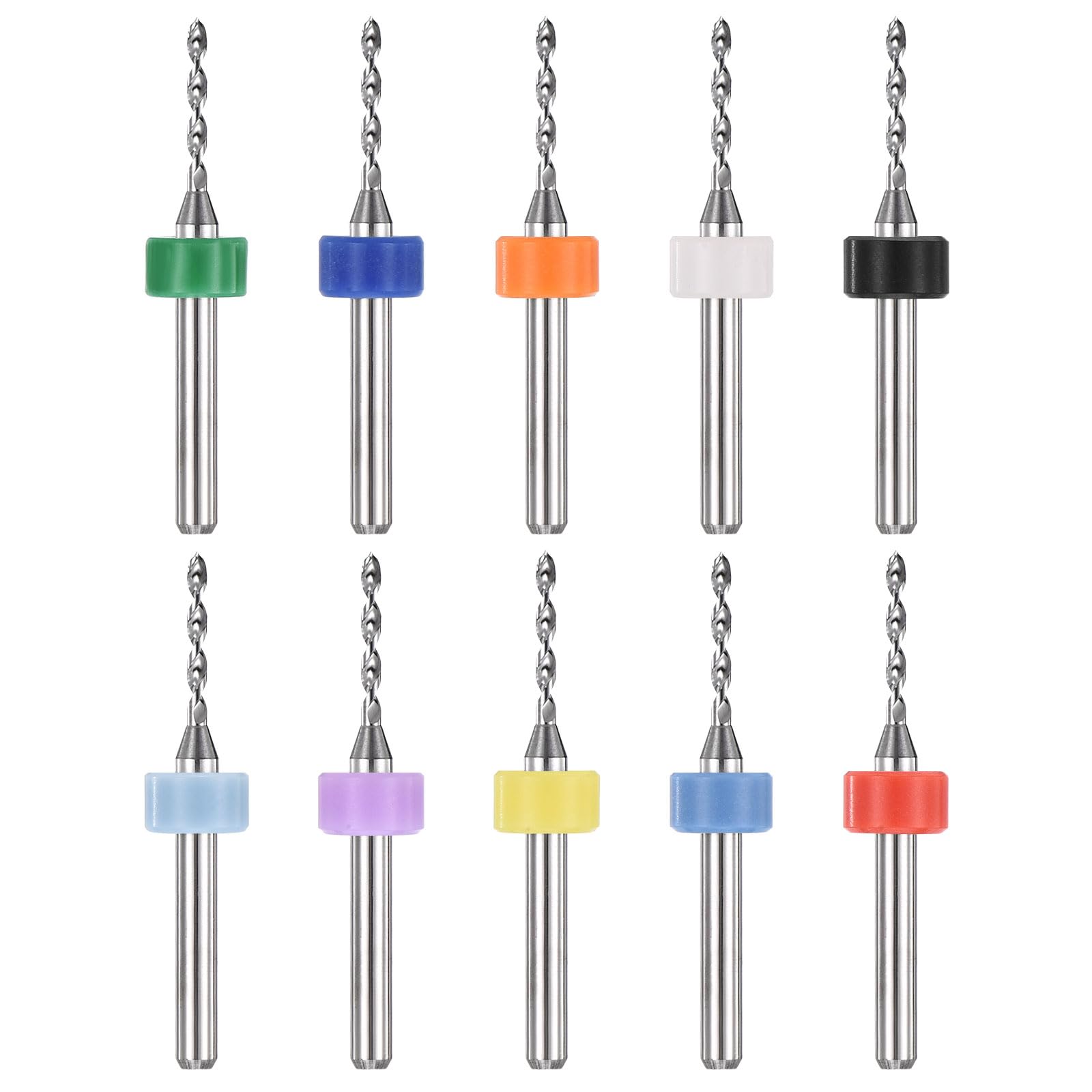 PATIKIL 10 Pack 1.5mm Micro Drill Bits 1/8" Shank Carbide Tungsten Steel 135° Mini Small Bits Print Circuit Board Drilling Tool for CNC Engraving Precision Machinery