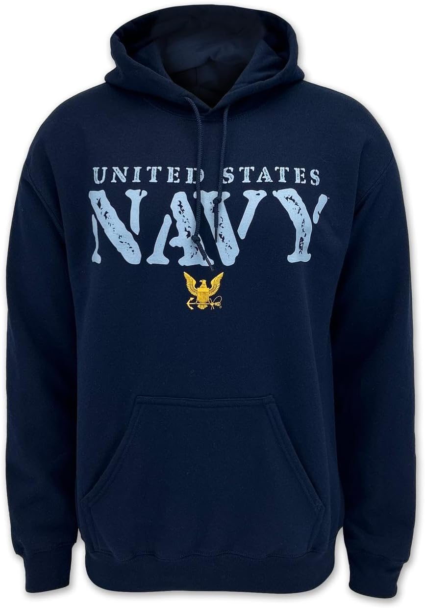 Armed Forces Gear Navy Stamp Logo Hood (Navy)
