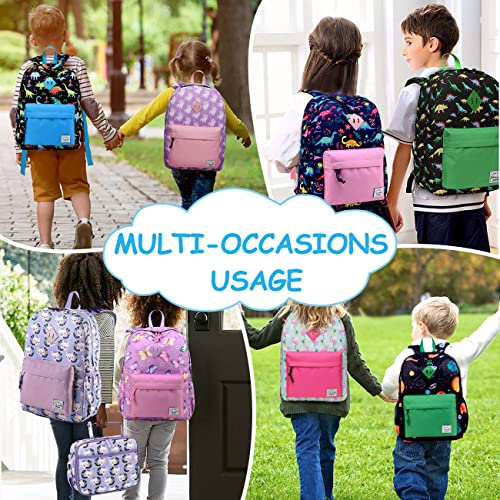 Miniatura 8 de Vaschy Mochila Niño, Mochila Escolar Para Niños De 3-6 Años Mochila Infantil Mochila Preescolar Con Bolsillos Laterales, Etiqueta De Nombre Y Correa En Pecho, 15 L, Dinosaurio Azule