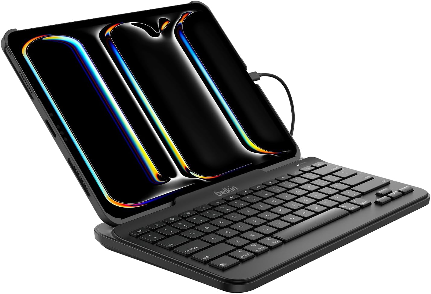 Belkin Wired Keyboard Stand for Apple iPad - Compatible With iPad Pro, Mini & Air Models w/Lightning Port - Full Size Keycaps