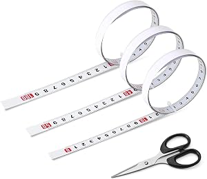 3PCS 1M Self Adhesive Tape Measure, Left to Right, Right to Left,Middle to Both Sides Measuring Tape,Metric Metal Ruler, with Adhesive Backing for Table Saw T-Track, Woodworking & DIY