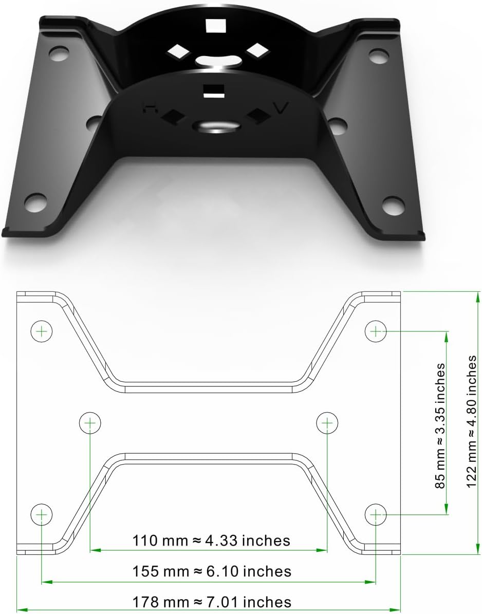 Adjustable Attic/Outdoor Antenna & Weather Station Mounting Pole Universal Mount Brackets - Easy Installation, Solid Structure, Weather Proof (16.5" Arm Length, 1.25" Diameter)