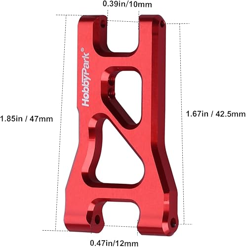 Miniatura 4 de Hobbypark Juego de brazos de suspensión de aluminio (delanteros y traseros) para Traxxas 118 LaTrax Teton Upgrades Desert Prerunner, piezas de